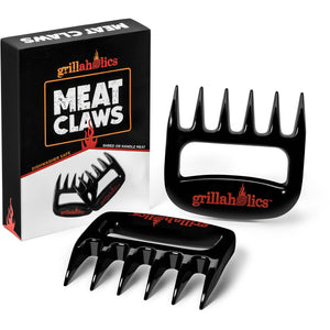  Grill Trade Metal Meat Claws - 1x4x4-Inch Bear Shredder Puller  Tool for Shredding Pulled Pork, Chicken, Turkey, Beef - Non-Slip Grip  Barbecue, Grilling Accessories for Kitchen or BBQ Party - Black 