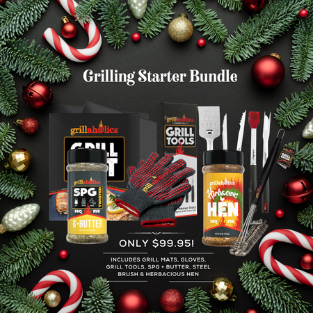 Grillaholics Premium Grill Tools Set with Wooden Gift Box