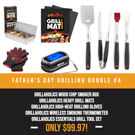 Grillaholics Premium Grill Tool Set with Wooden Gift Box, The Perfect  Grilling Gift!